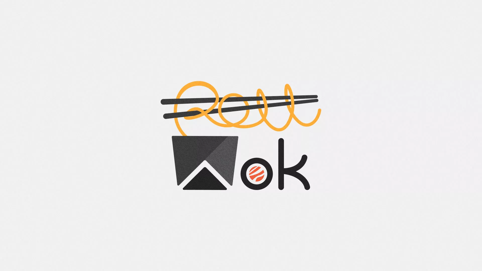 Разработка логотипа суши-бара «Roll Wok Club» в Арсеньеве